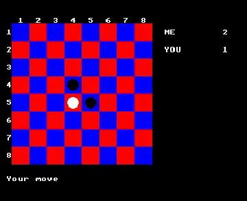 Reversi (1982)(Acornsoft)[h TSTH] screen shot game playing